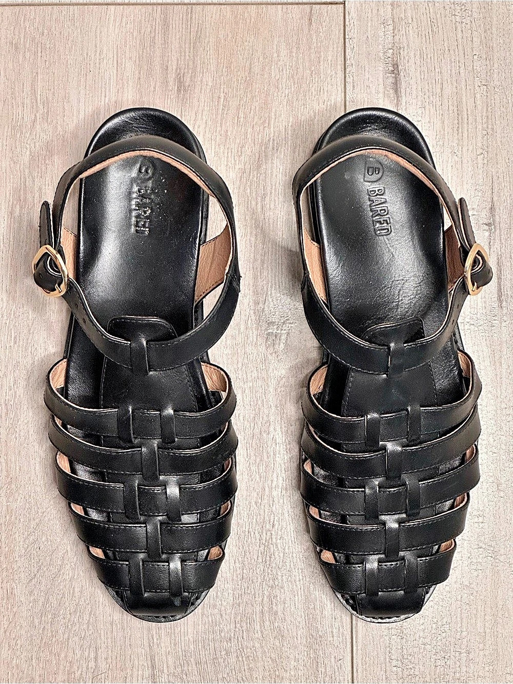 Bared Australia Women's Black Woven Sandals US 8